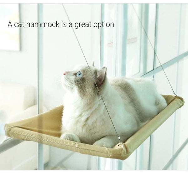 Hanging Cat Hammock Bed – Aerial Window Seat & Climbing Frame for Cats (Holds up to 20kg)