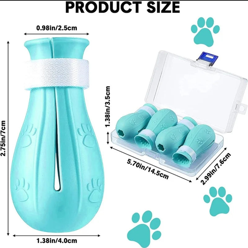 4pcs Pet Cat Bathing Foot Cover Silicone Anti Cat Claw