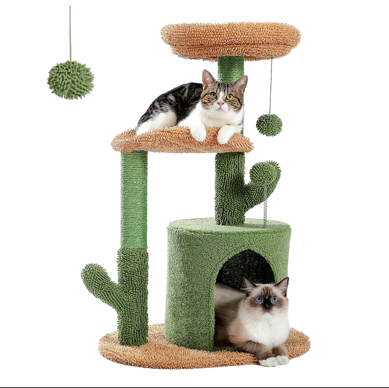 Cactus Cat Tree Tower – Play, Climb, and Relax!"