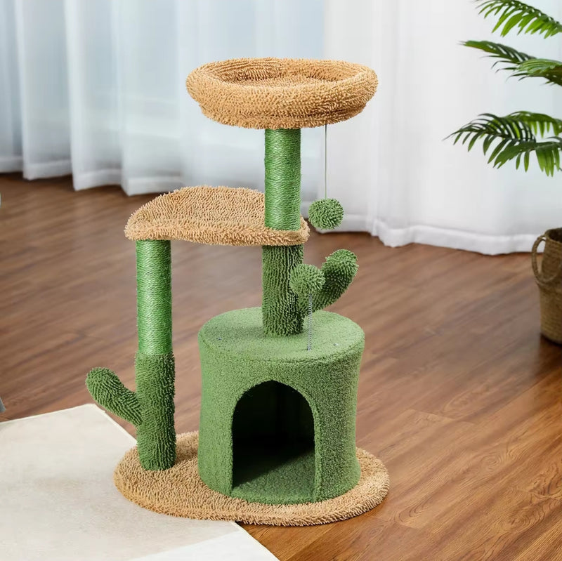 Cactus Cat Tree Tower – Play, Climb, and Relax!"